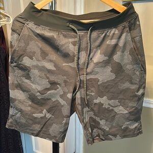 Lululemon Athletica Camouflage Shorts - Green and Brown